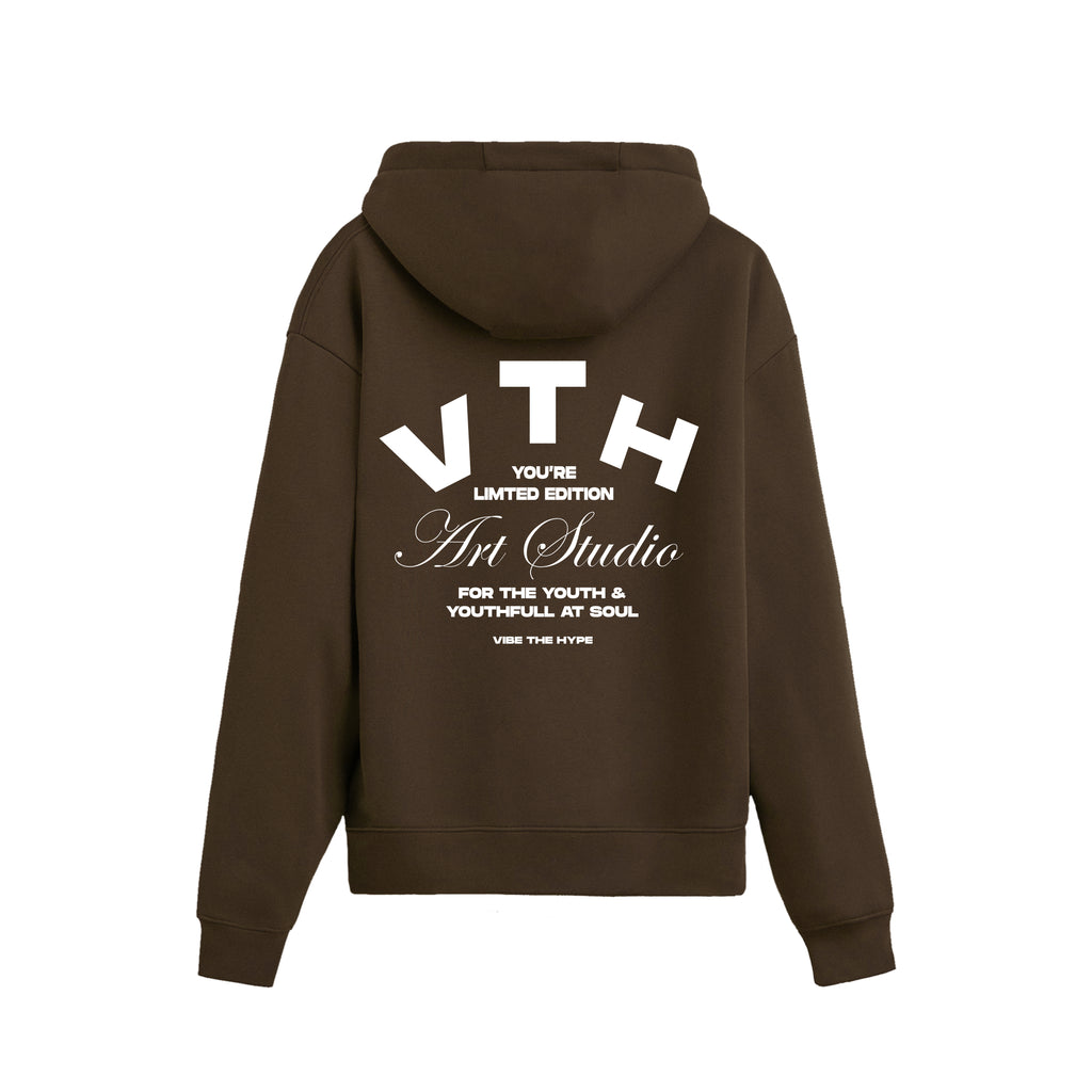 V.T.H Studio Hoodie in Mud Brown