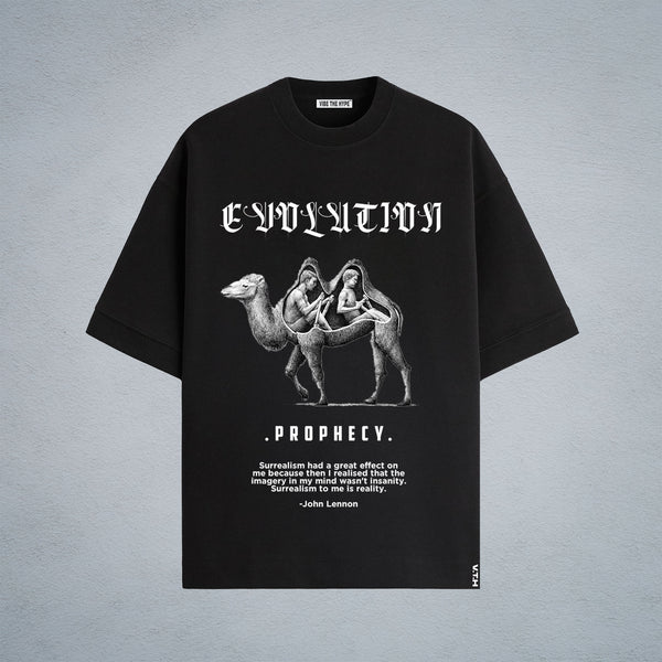 EVOLUTION OVERSIZED T-SHIRT IN BLACK (UNISEX)