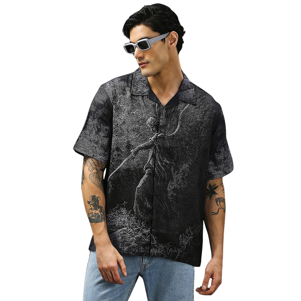 Sword Oversized Cuban Shirt