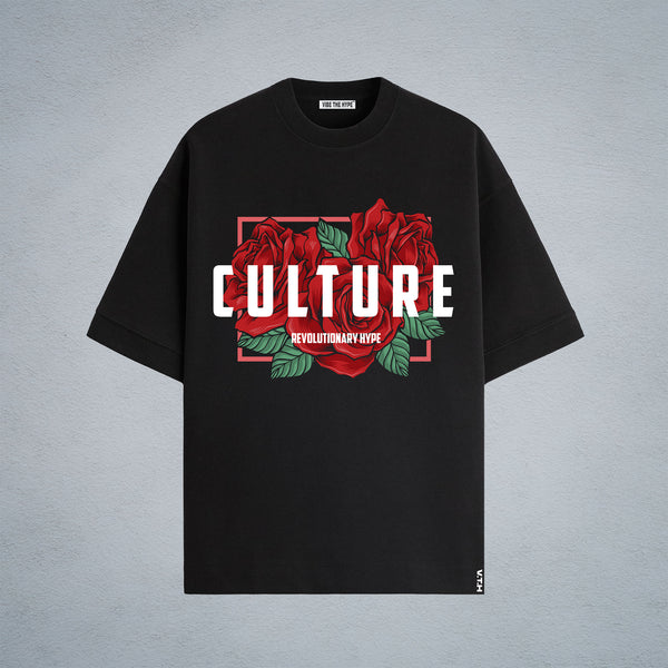 CULTURE OVERSIZED T-SHIRT IN BLACK (UNISEX)