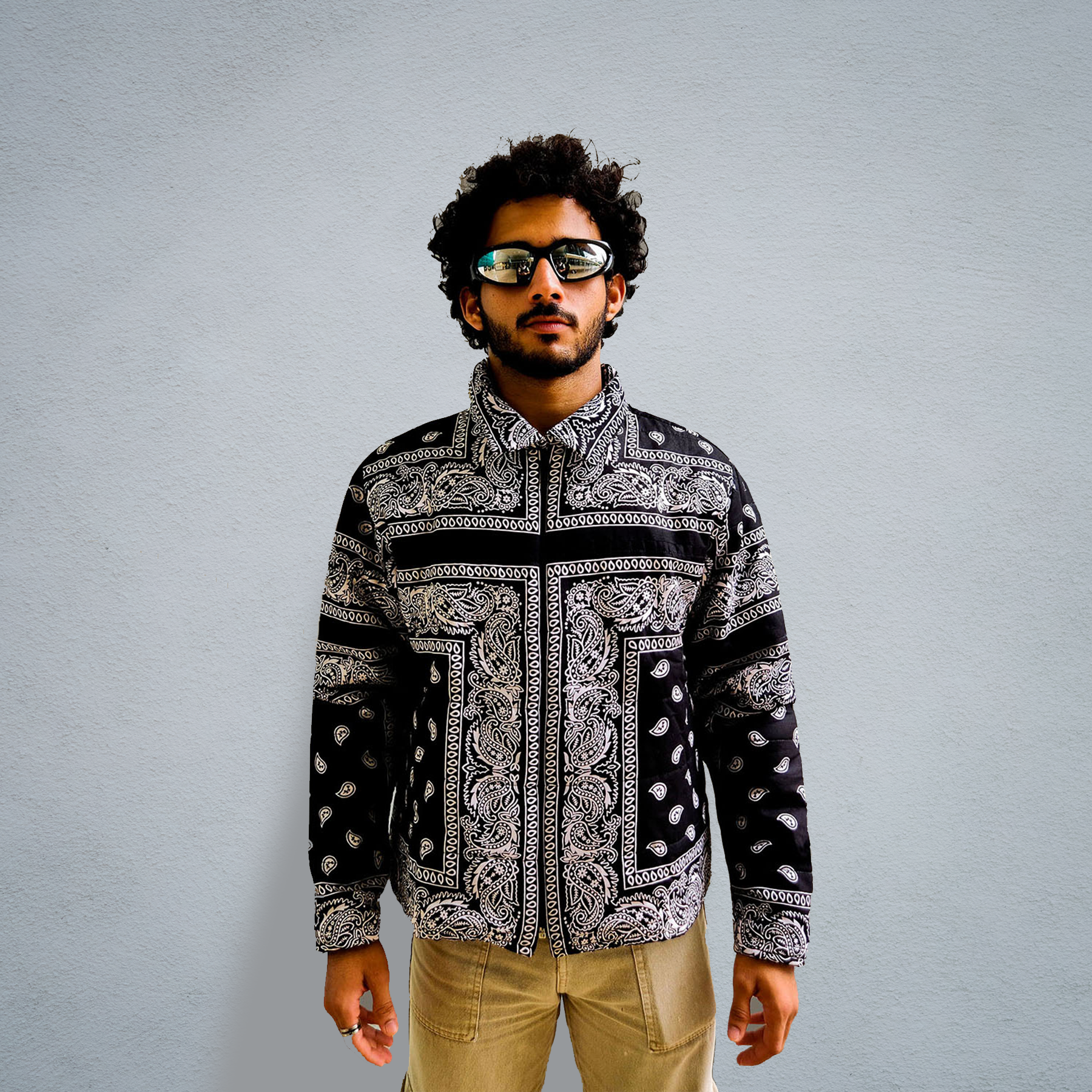 PANDA PAISLEY PUFFER JACKET [UNISEX]