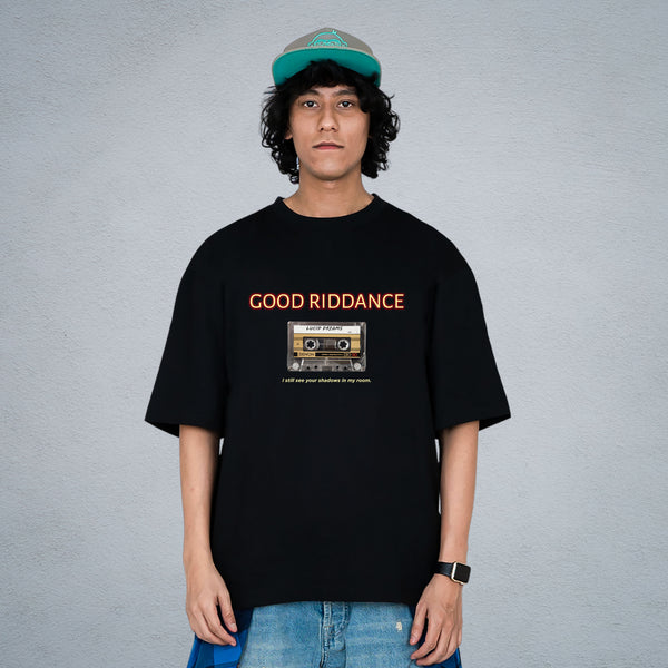 GOOD RADIANCE MEN OVERSIZED T-SHIRT IN BLACK