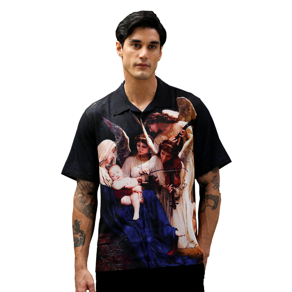 Angel Oversized Cuban Shirt