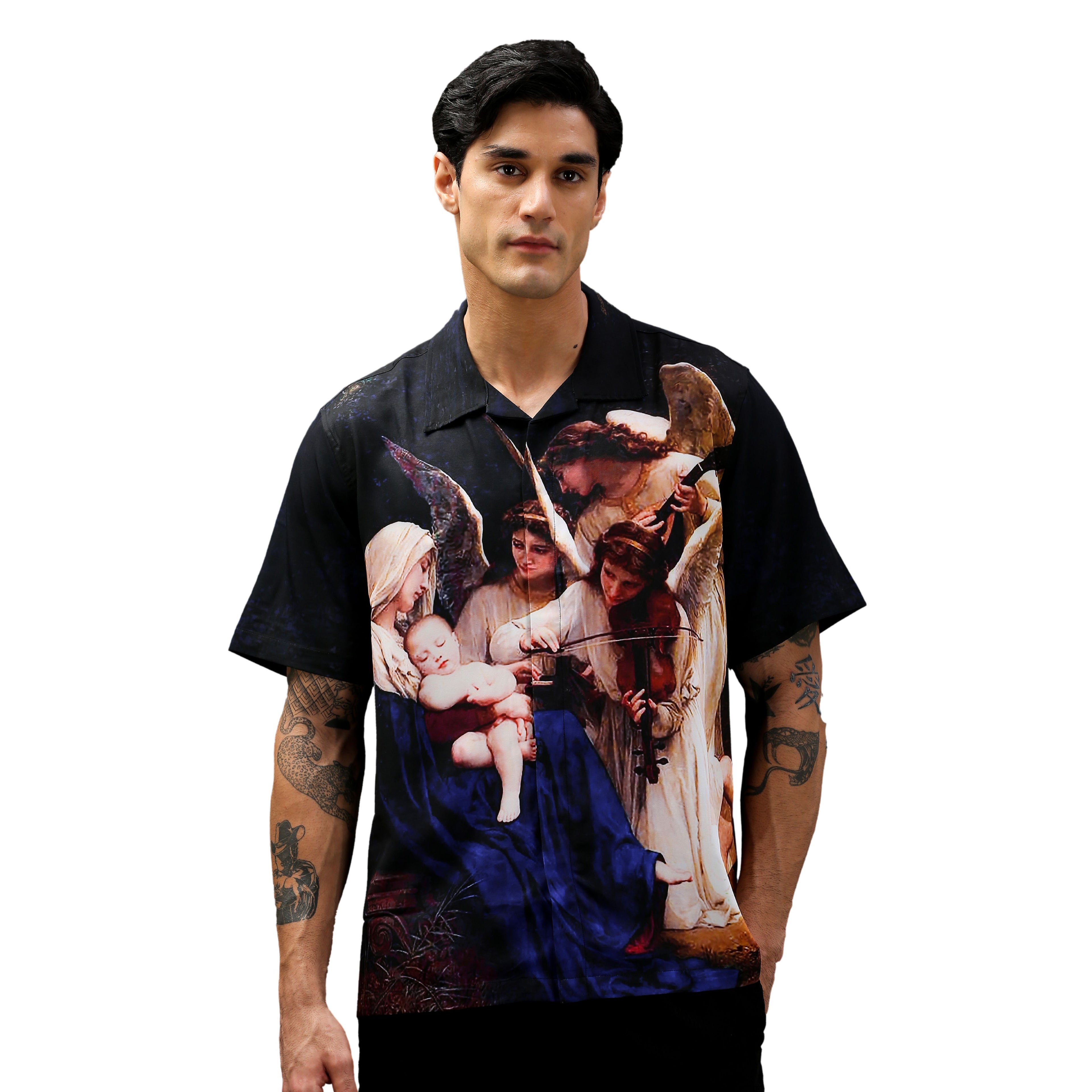 Angel Oversized Cuban Shirt
