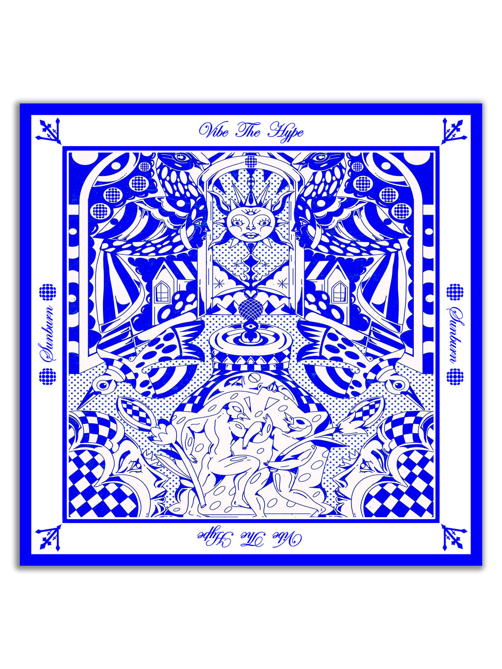 Azure Depth Silk Scarf