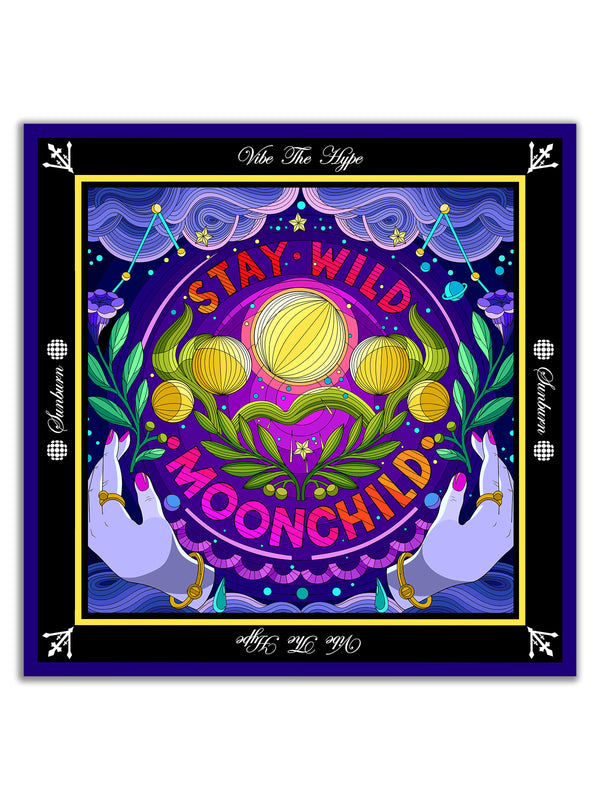 Stay Wild Moon Child Silk Scarf
