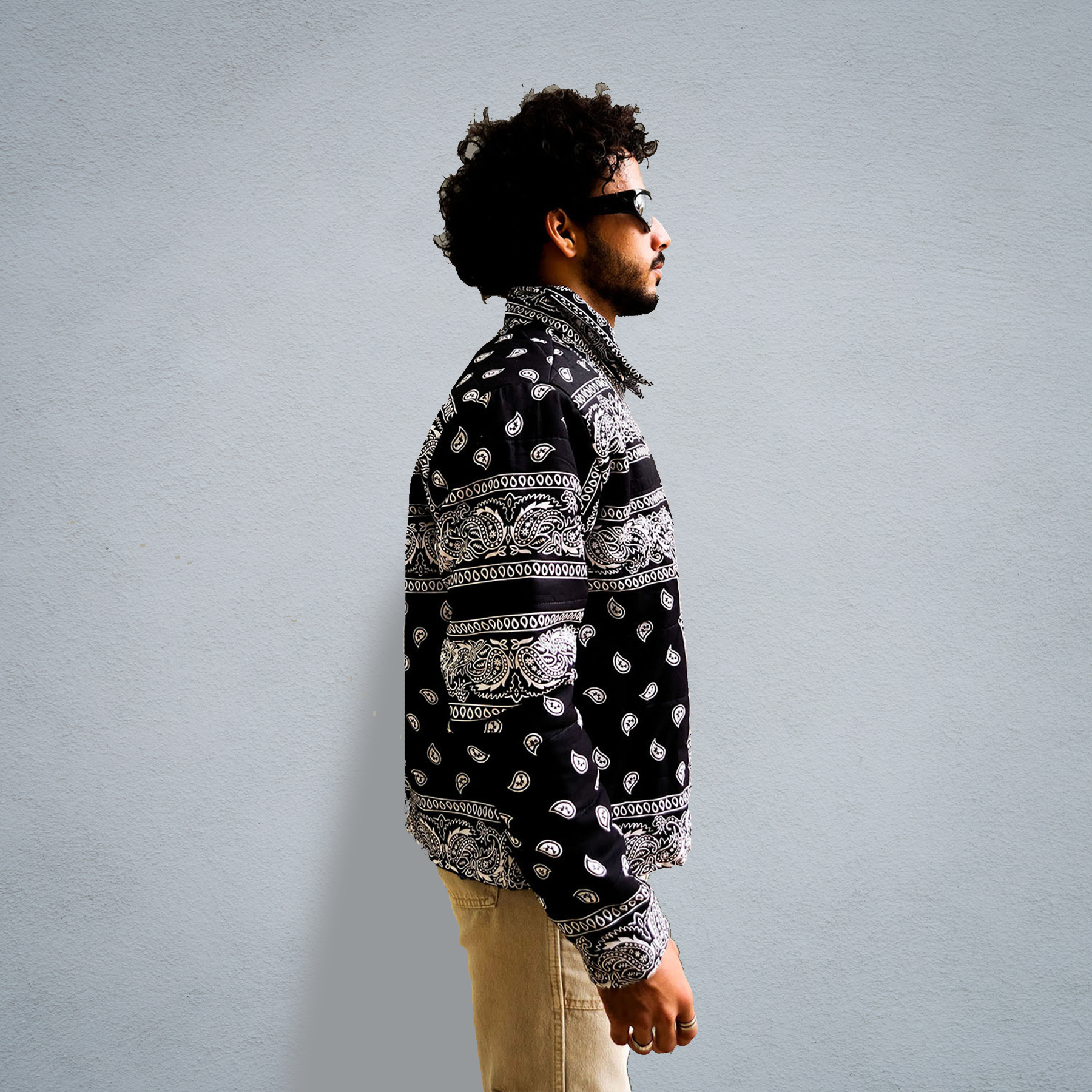 PANDA PAISLEY PUFFER JACKET [UNISEX]
