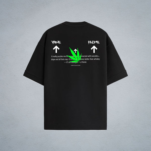 WEED CORE OVERSIZED T-SHIRT IN BLACK (UNISEX)