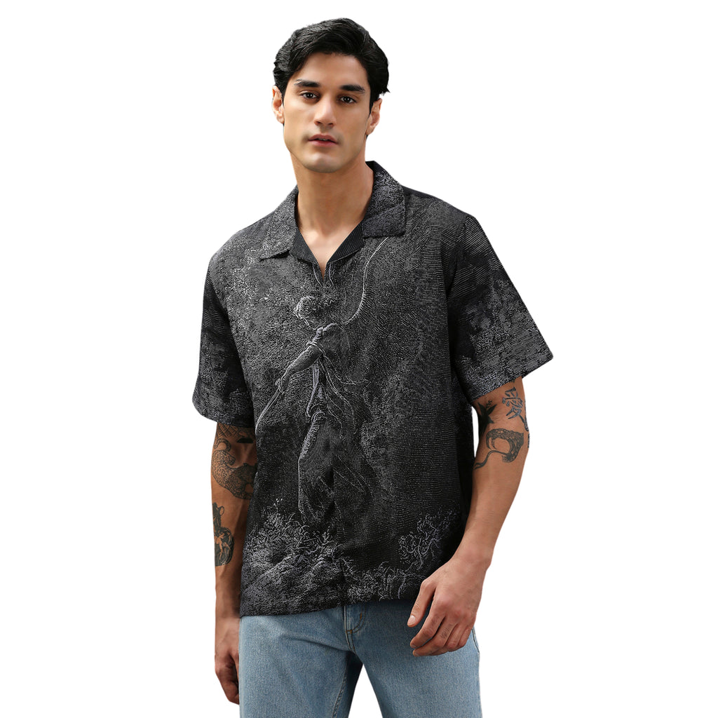 Sword Oversized Cuban Shirt