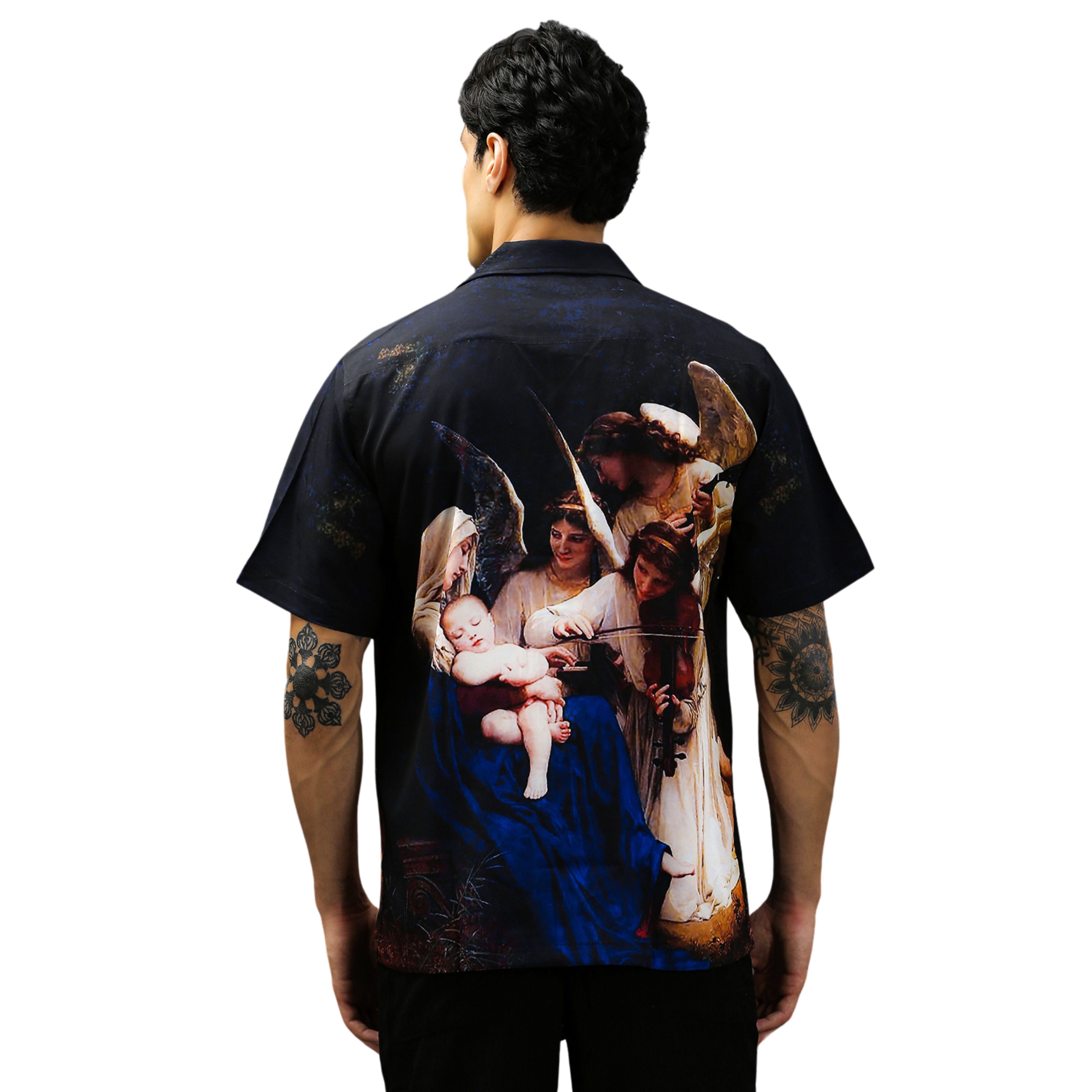 Angel Oversized Cuban Shirt