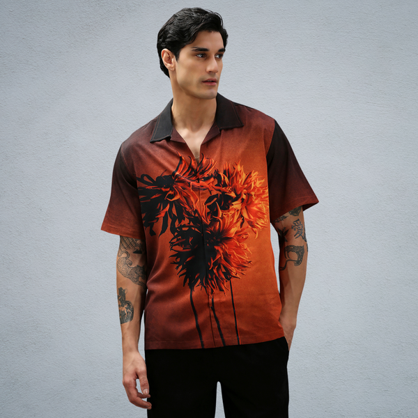 TRUE FLORAL OVERSIZED CUBAN SHIRT [UNISEX]