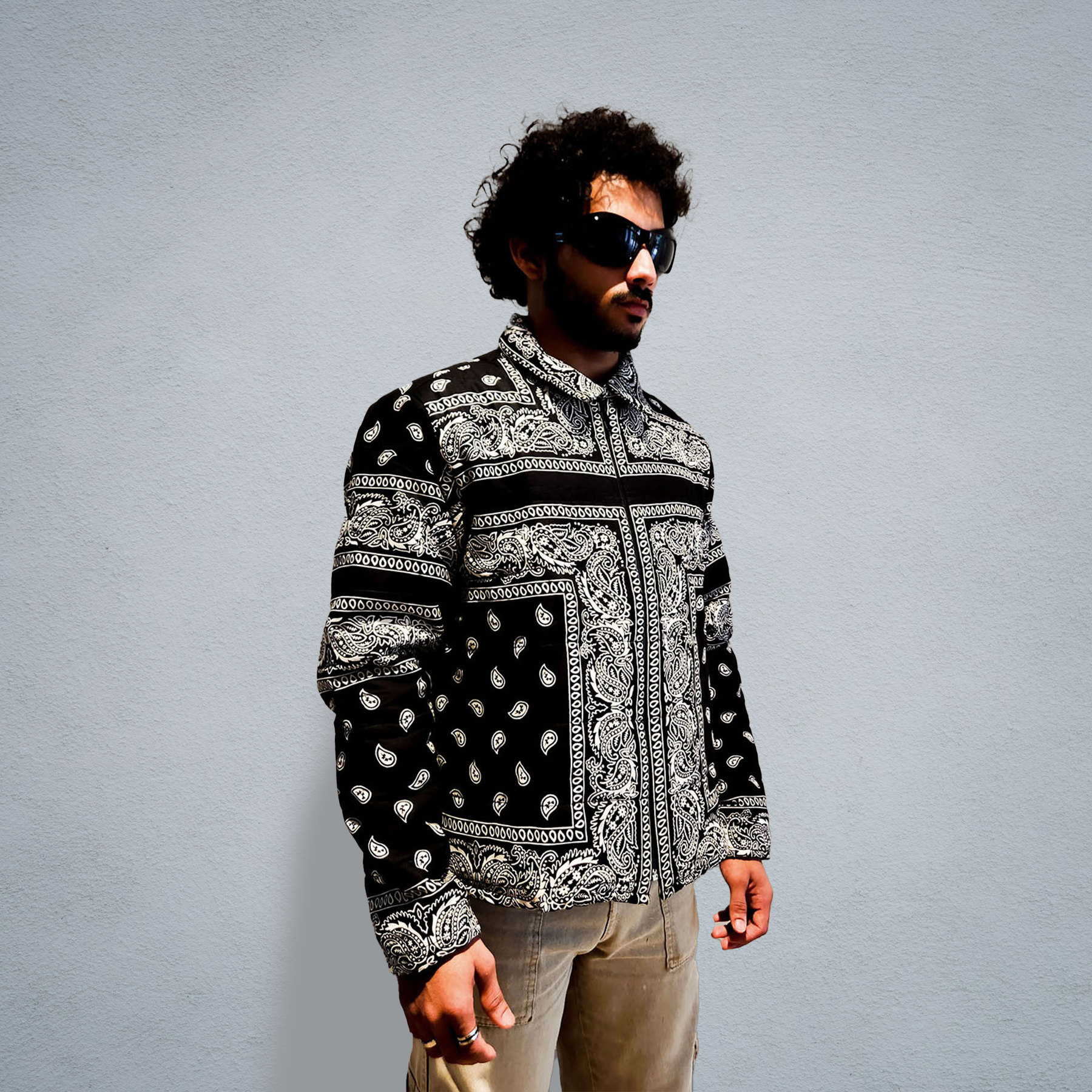 PANDA PAISLEY PUFFER JACKET [UNISEX]