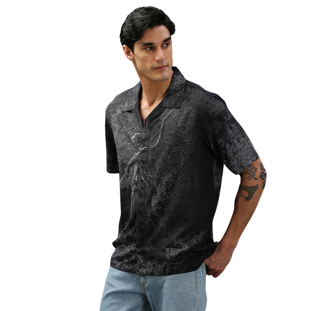 Sword Oversized Cuban Shirt
