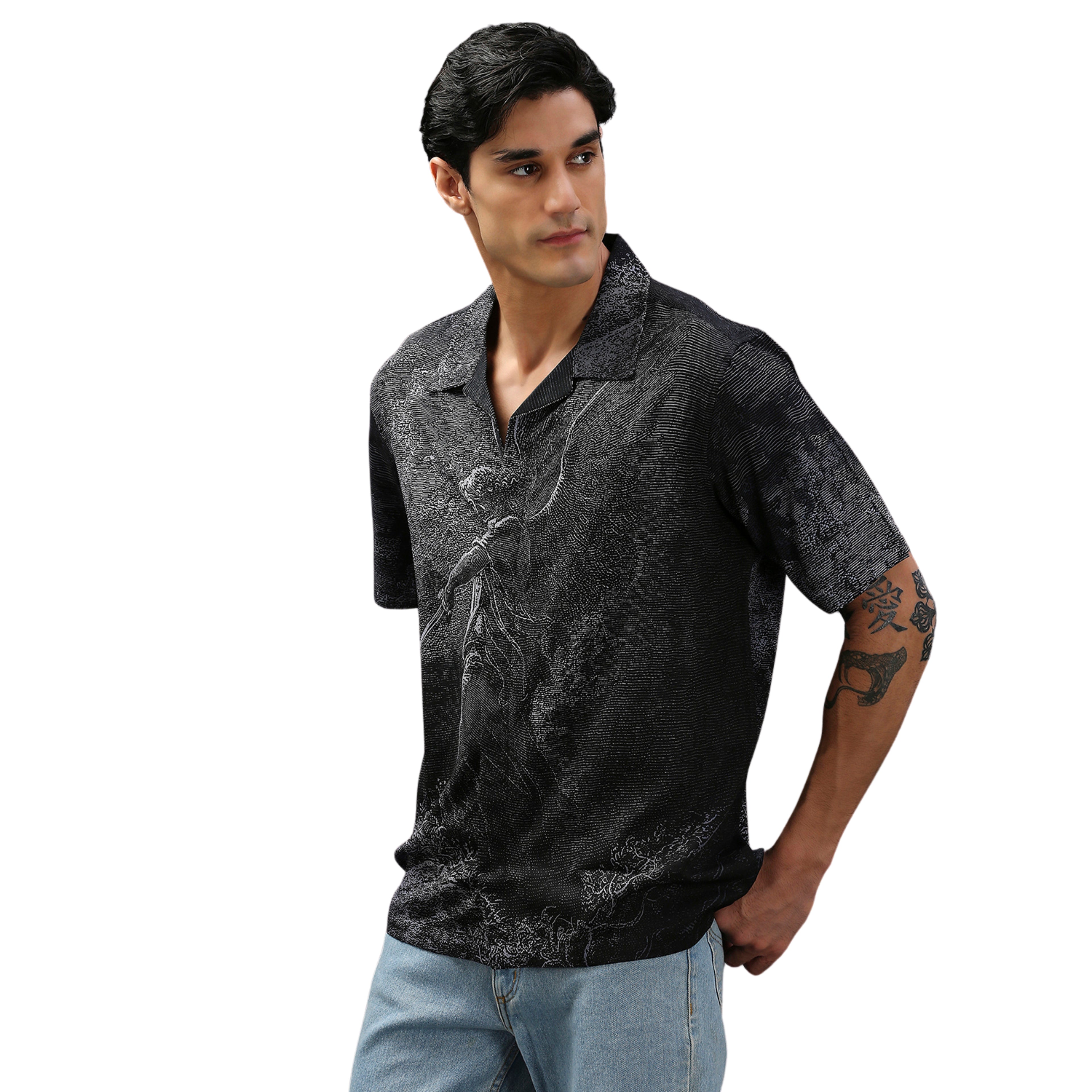Sword Oversized Cuban Shirt