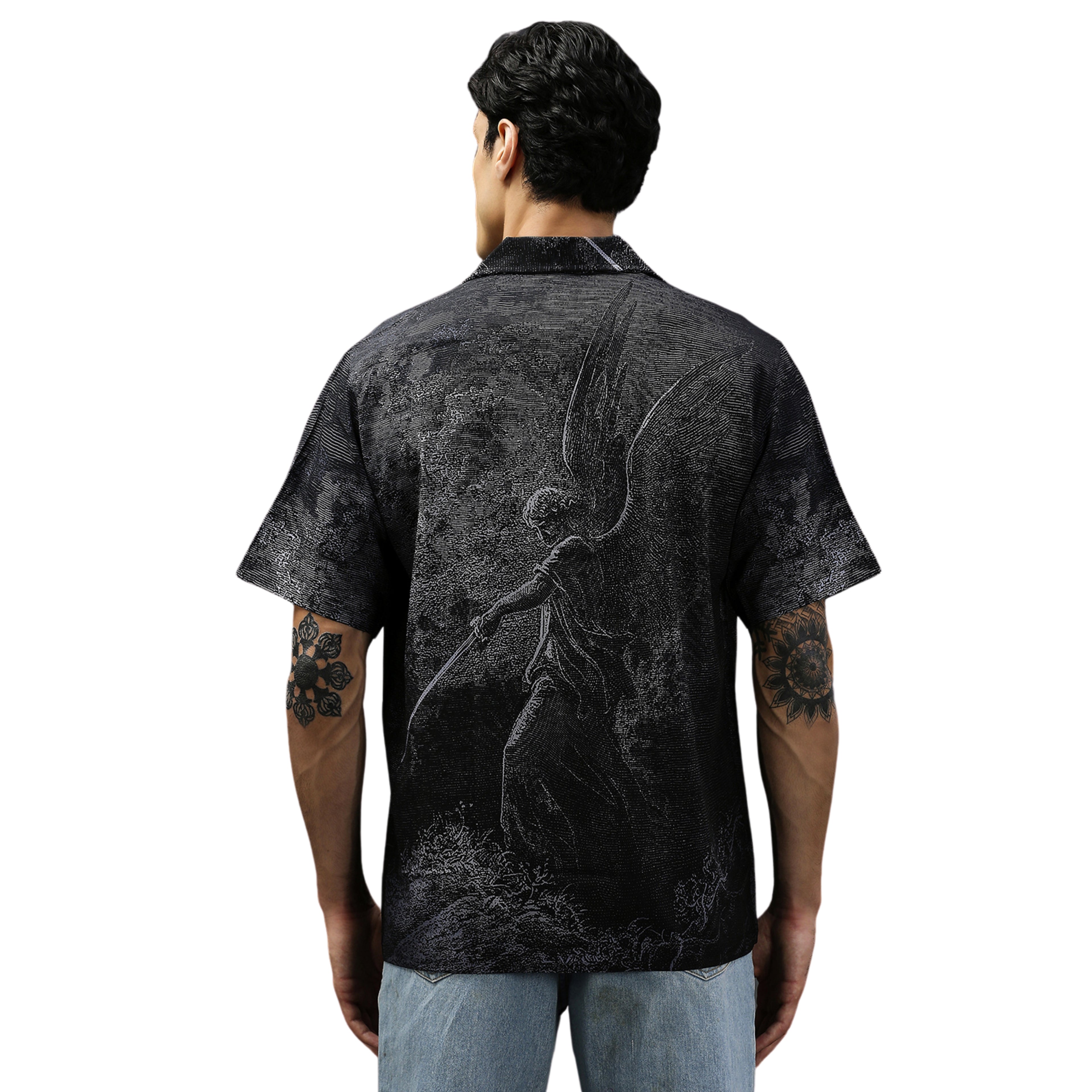 Sword Oversized Cuban Shirt