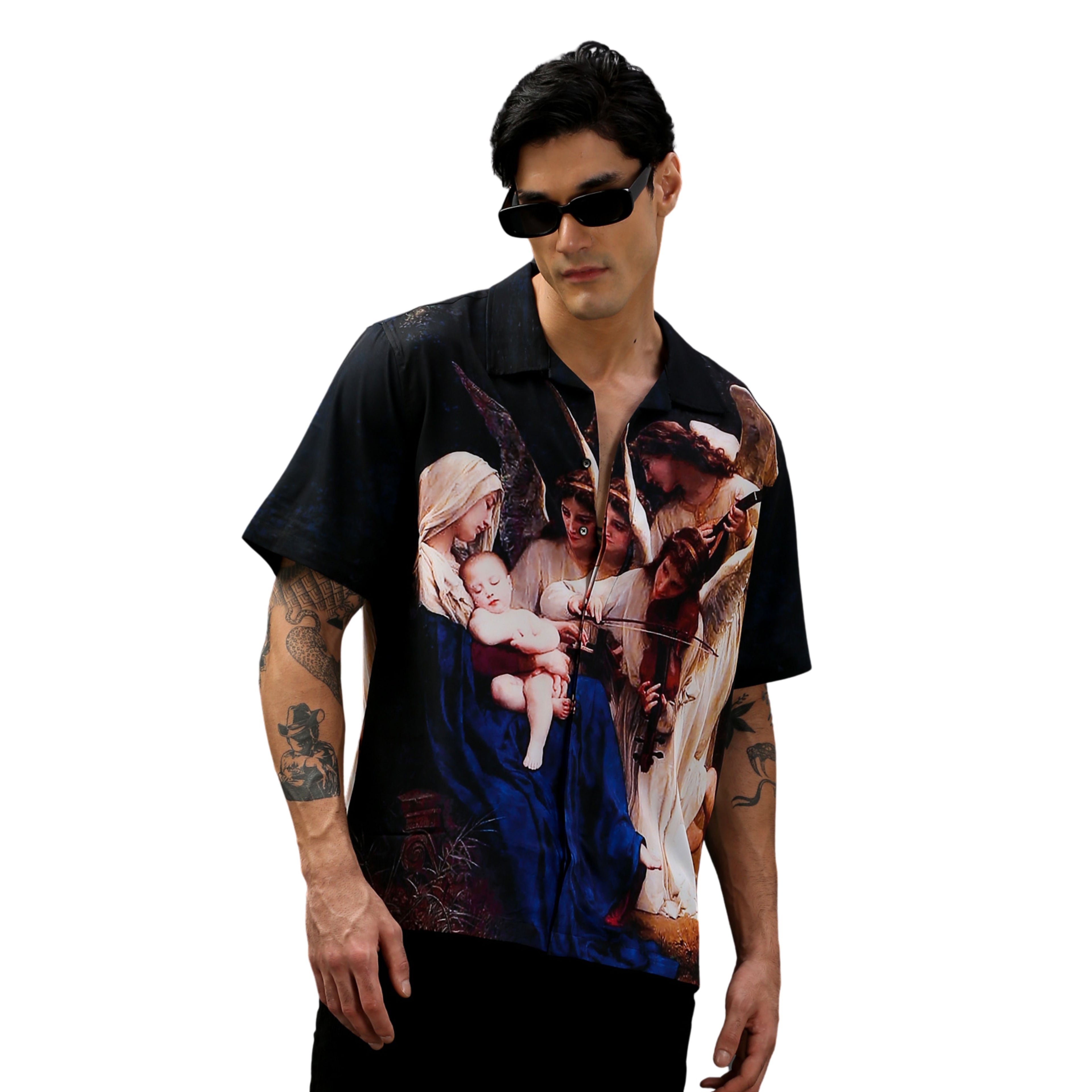 Angel Oversized Cuban Shirt