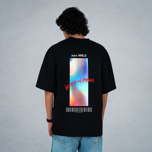 JUICE WRLD MEN OVERSIZED OVERSIZED T-SHIRT IN BLACK