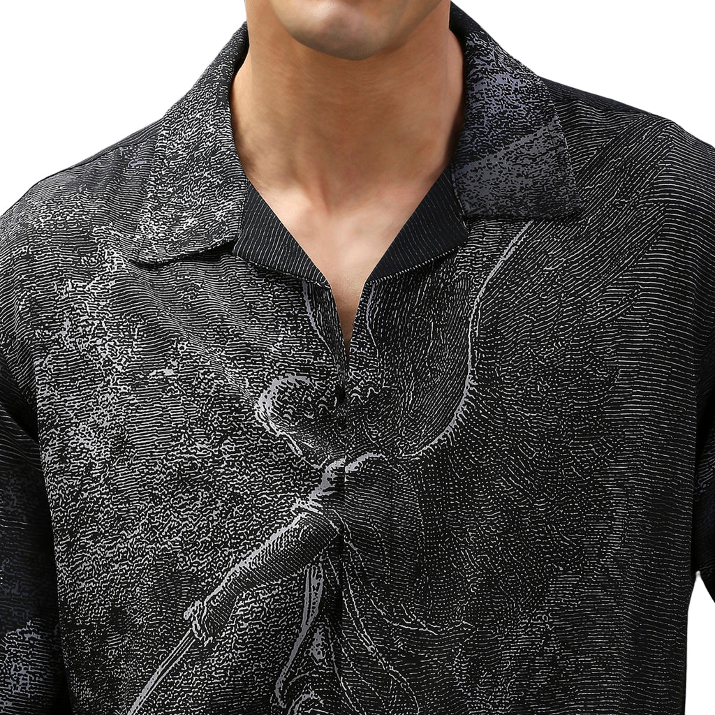 Sword Oversized Cuban Shirt
