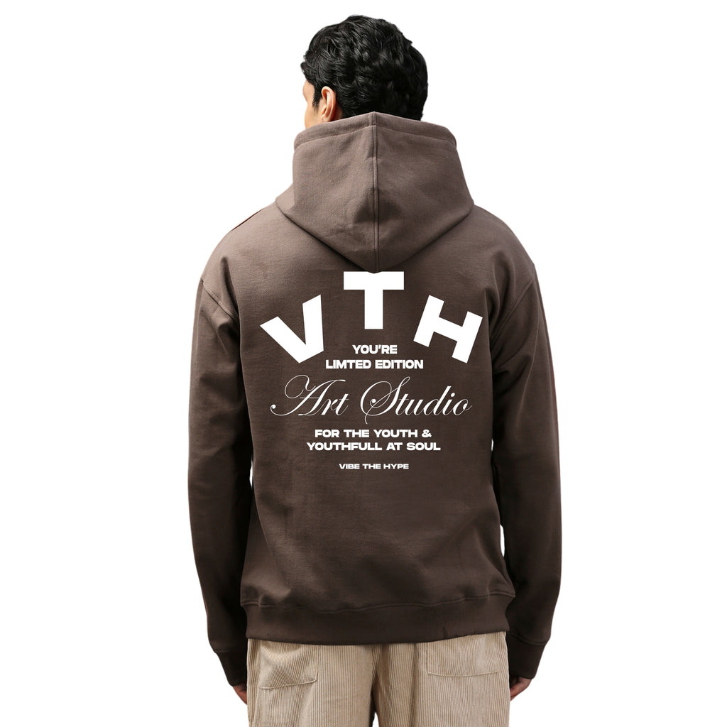 V.T.H Studio Hoodie in Mud Brown