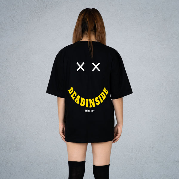 ANXIETY WOMEN OVERSIZED T-SHIRT IN BLACK