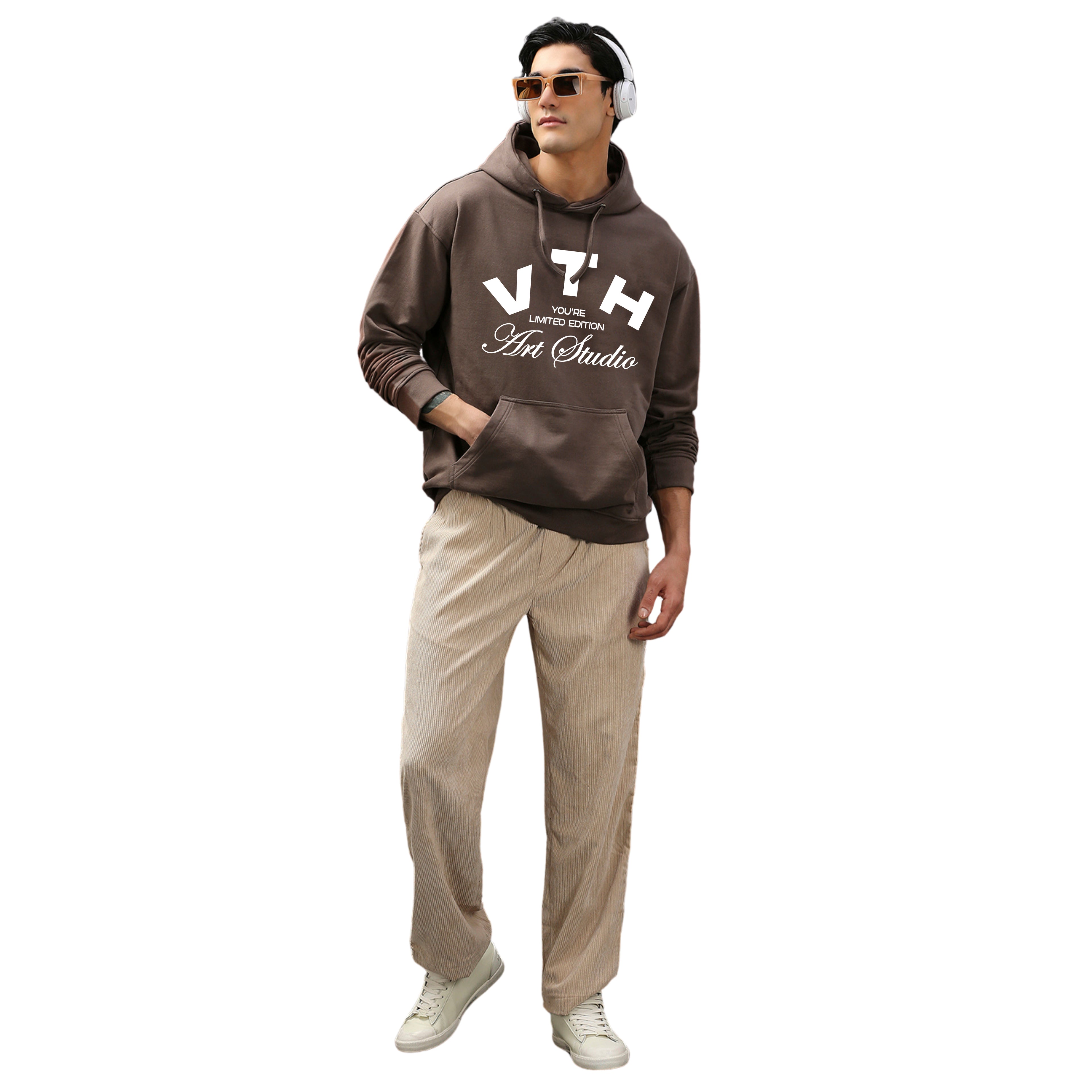 V.T.H Studio Hoodie in Mud Brown