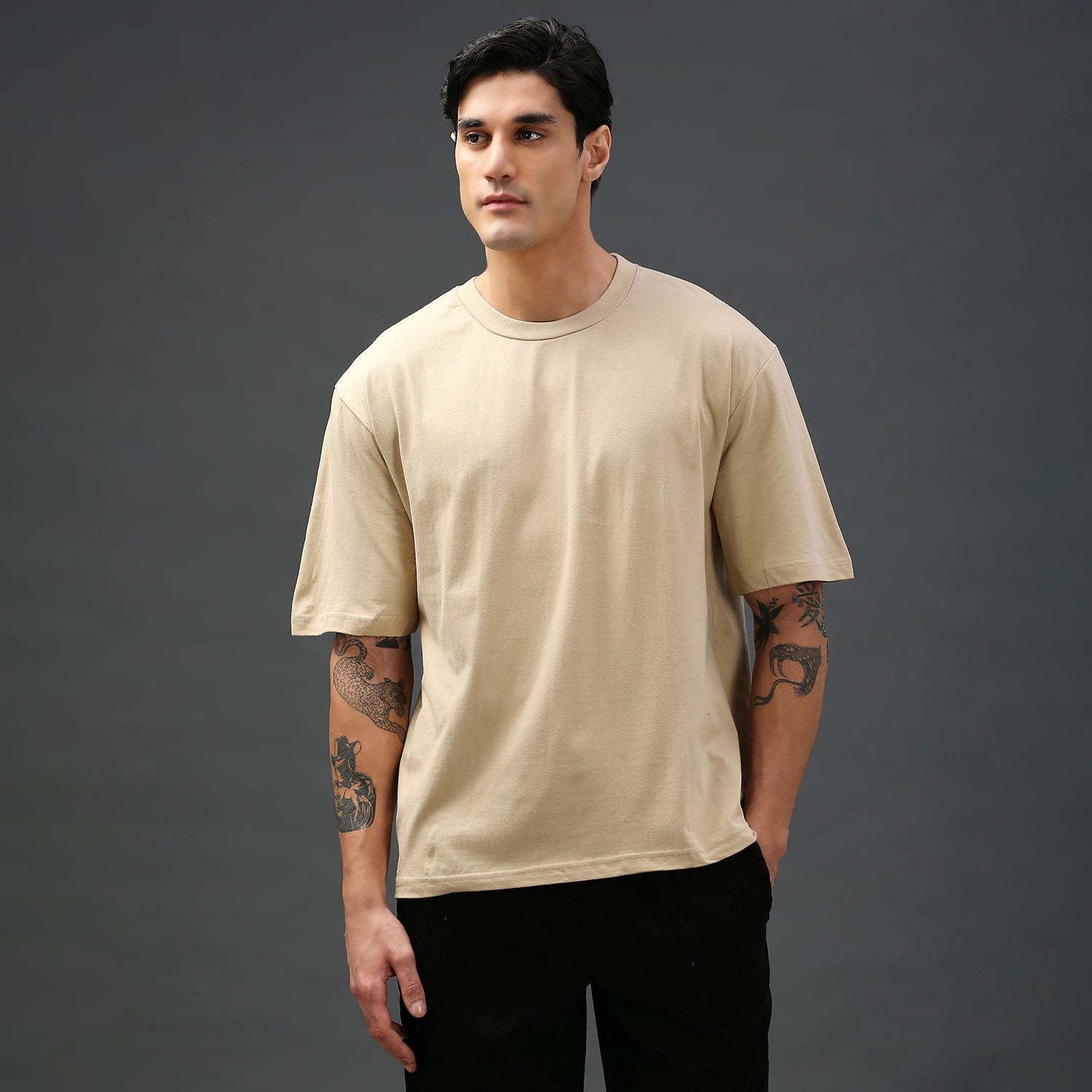 Beige Oversized T-shirt